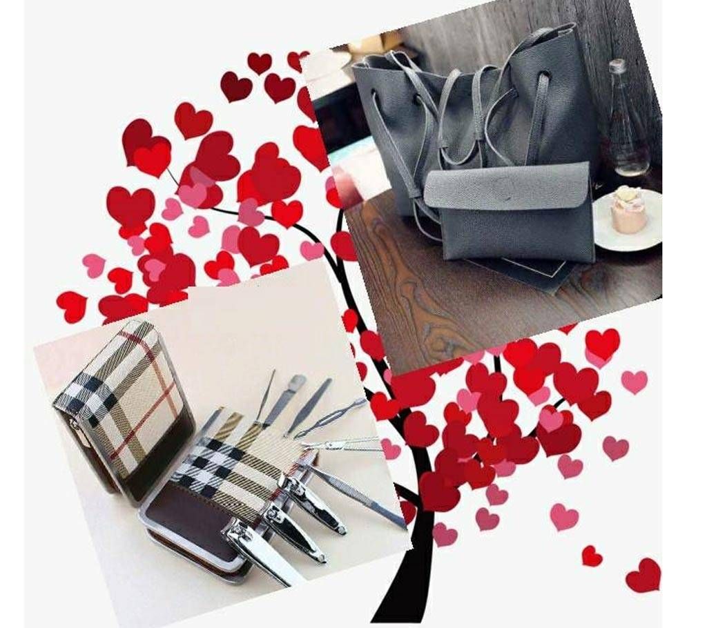 Ladies Bag-With Manicure Zipper Set