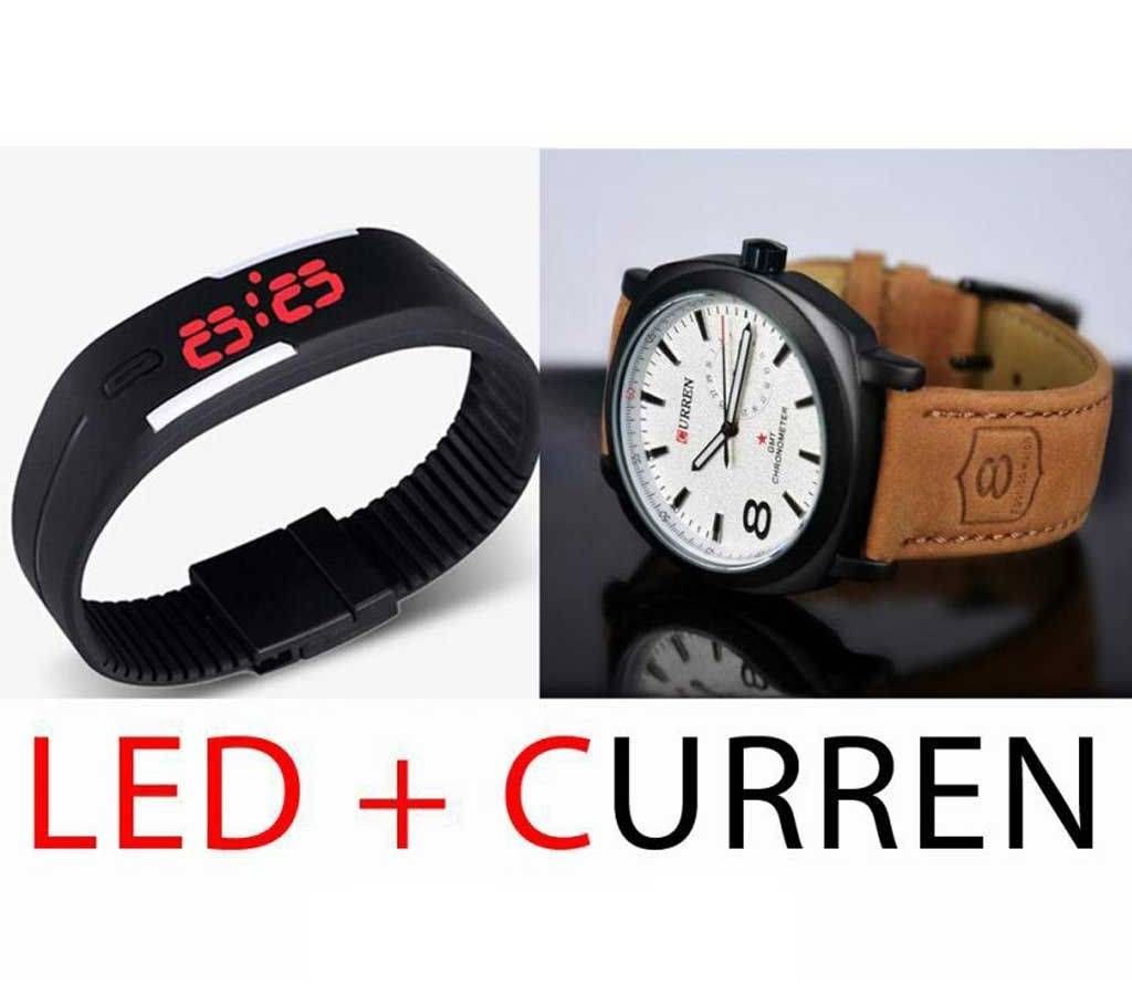 Curren WATCH + LED WATCH COMBO