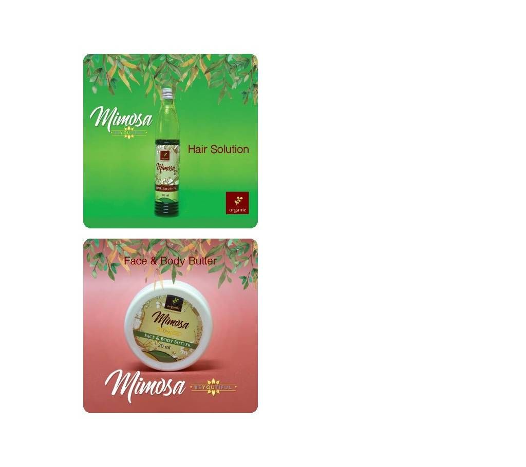 Mimosa Hair Solution And Mimosa Face and Body Butter Combo Offer
