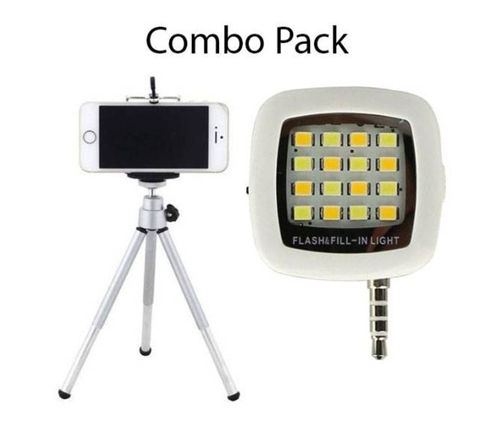Combo of Tripod Stand for Mobile & Camera & Slefie Stick 