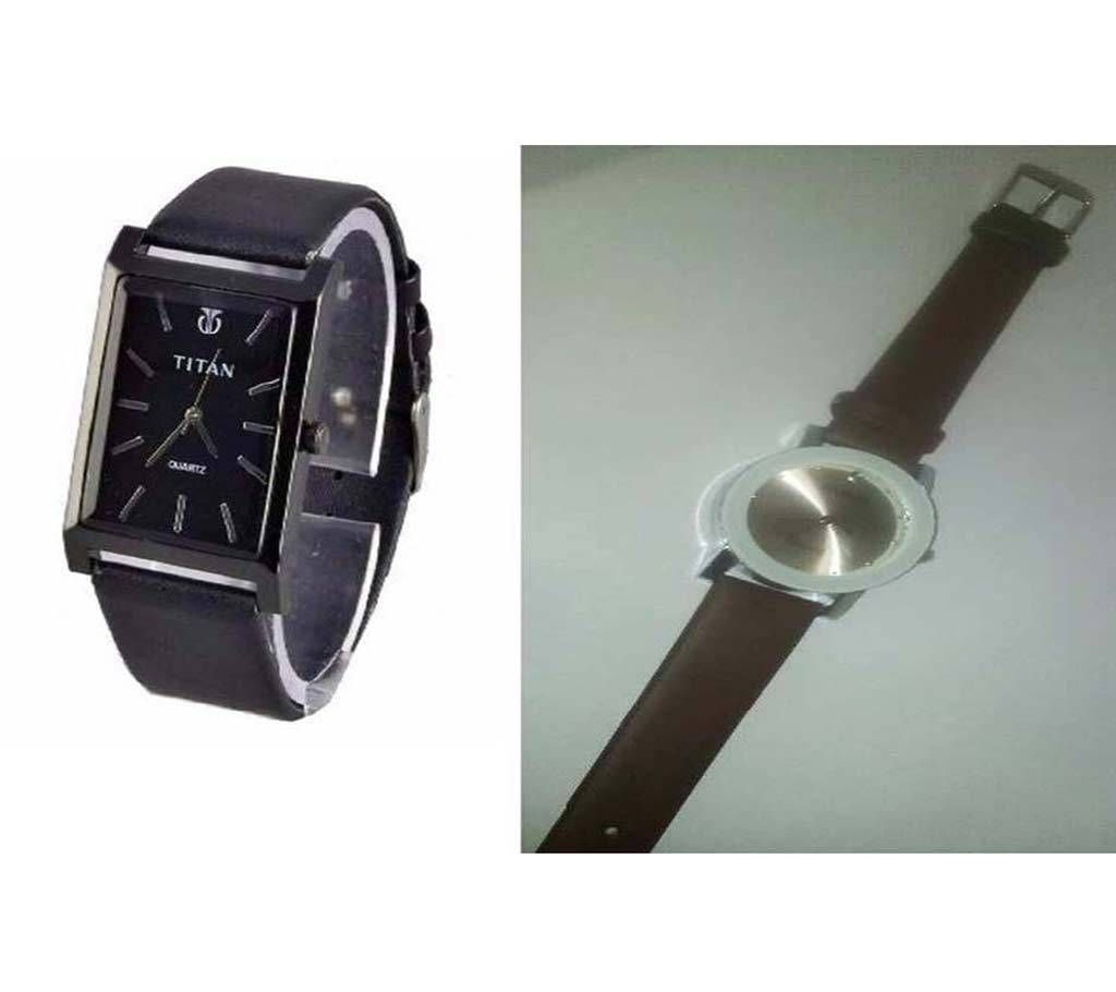TITAN Wrist Watch+BARIHO Ladies Watch-Copy Combo