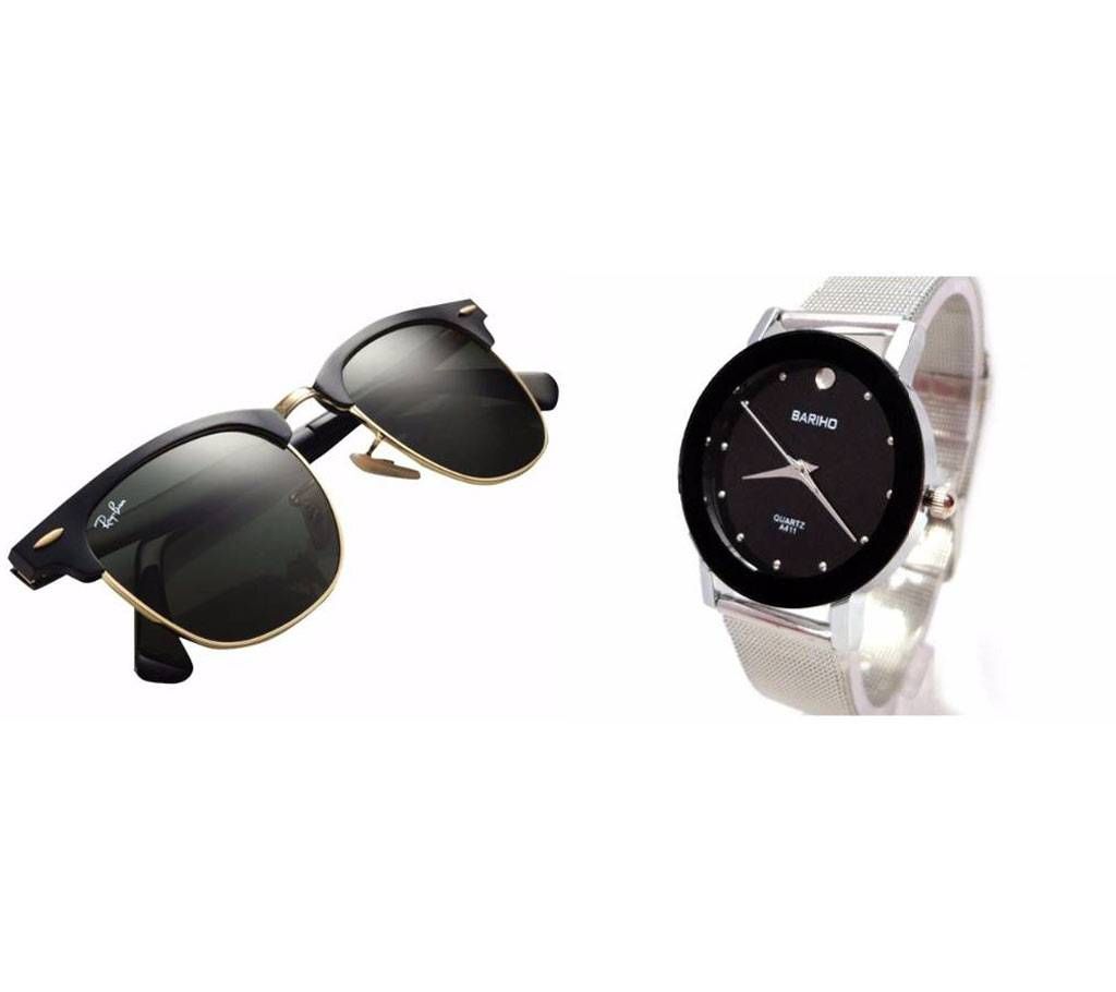 RAY BAN sunglasses +BARIHO ladies watch-copy combo 