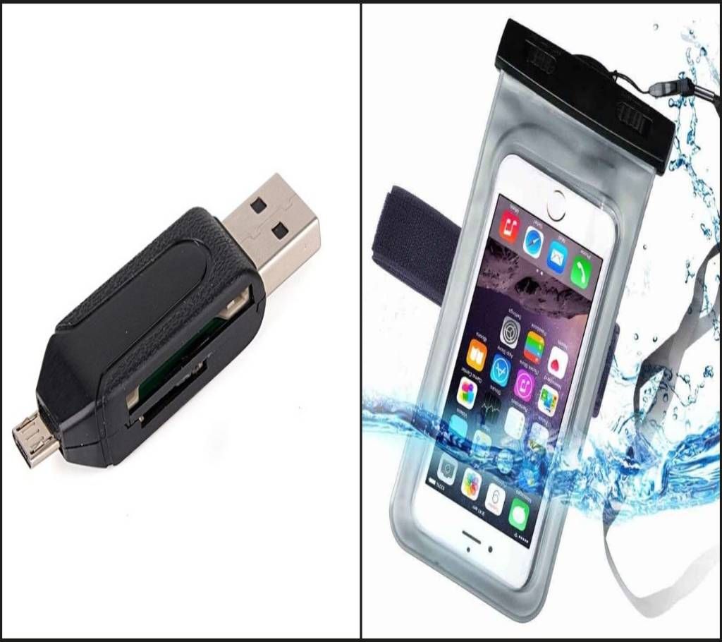 Waterproof Mobile Bag+OTG Card Reader Combo Offer