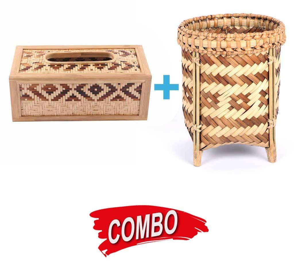 Tribal made pen holder + Handmade Tissue Box Cover Combo Offer 