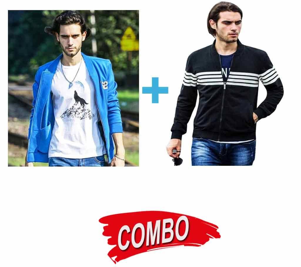 Men Long Sleeve Sweat Shirt + Men Long Sleeve Sweat Shirt - Combo Offer
