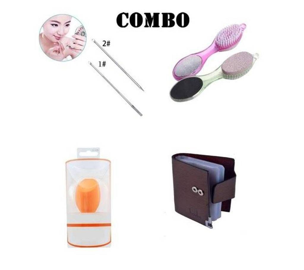 Blackhead Remover-Blender Make Up-card holder Combo