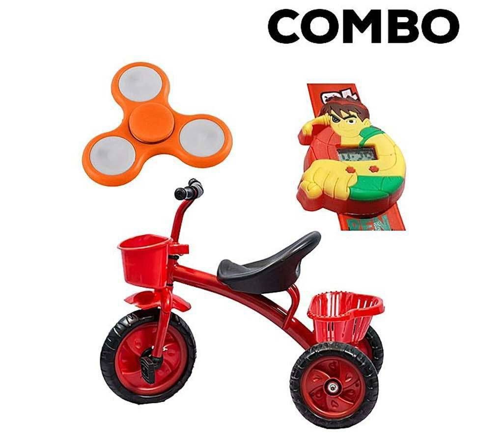 Basket Ti-bicycle + Kids Recharge Watch + Fidget spinner  