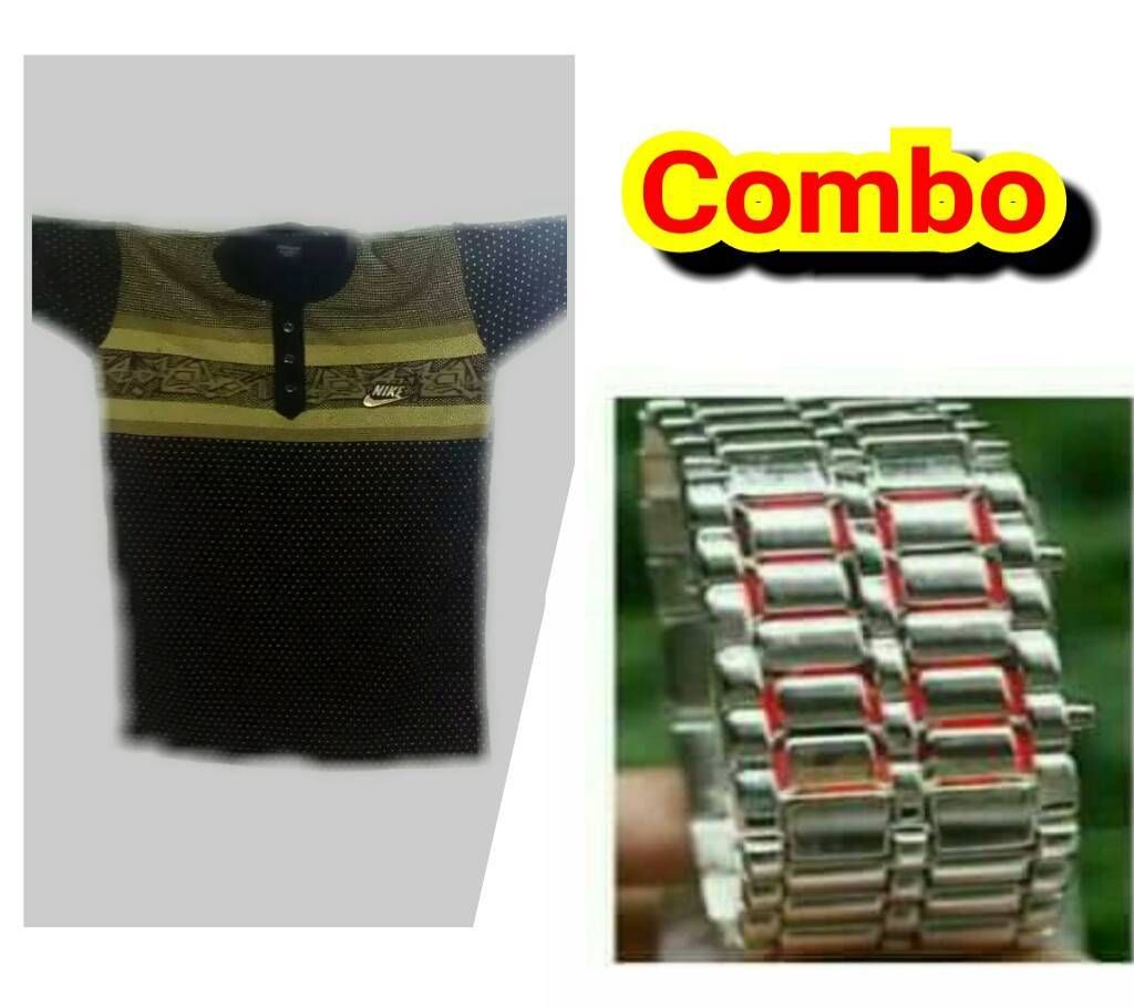 LED SAMURAI Bracelet Watch  + T-shirt Combo Offer