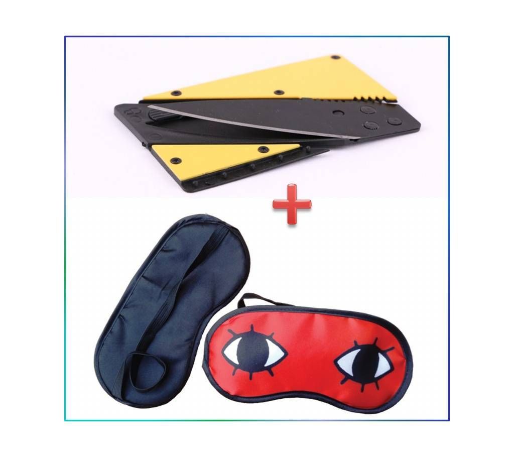 Combo Pack of Yellow Card Knife & Eye Mask