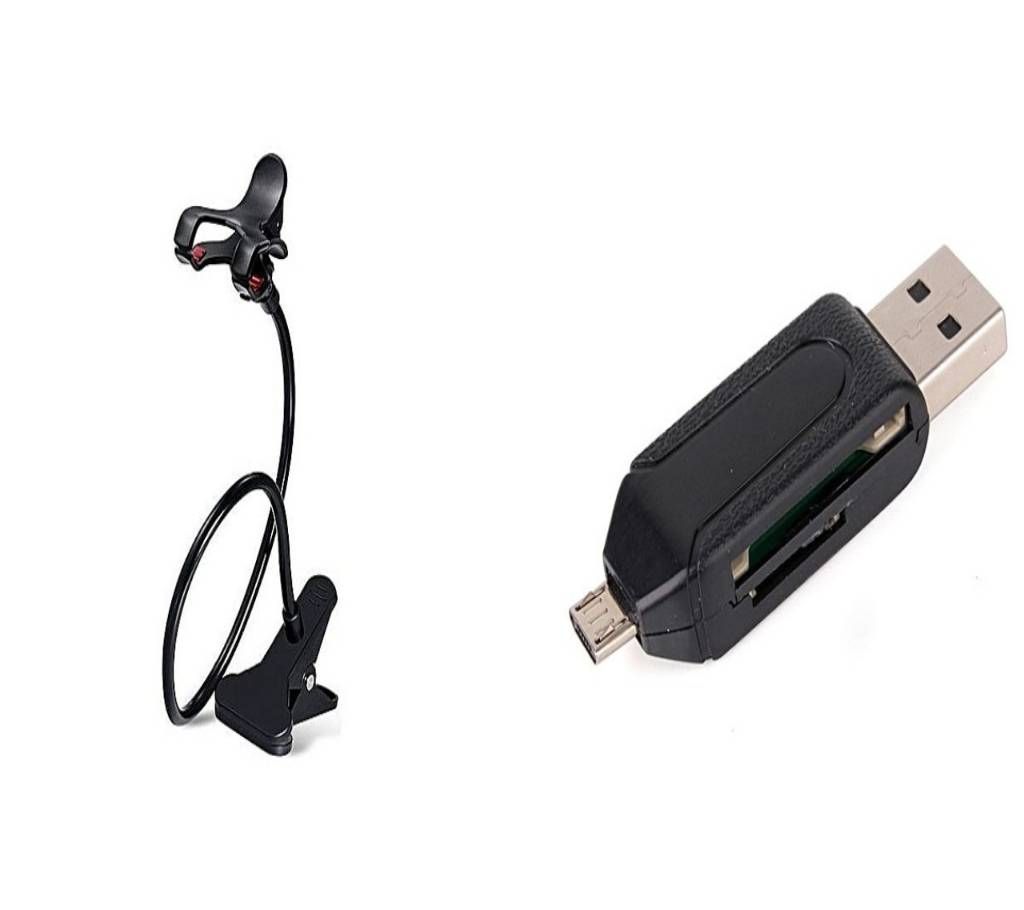 Mobile Phone Holder Stand+USB OTG Card Reader