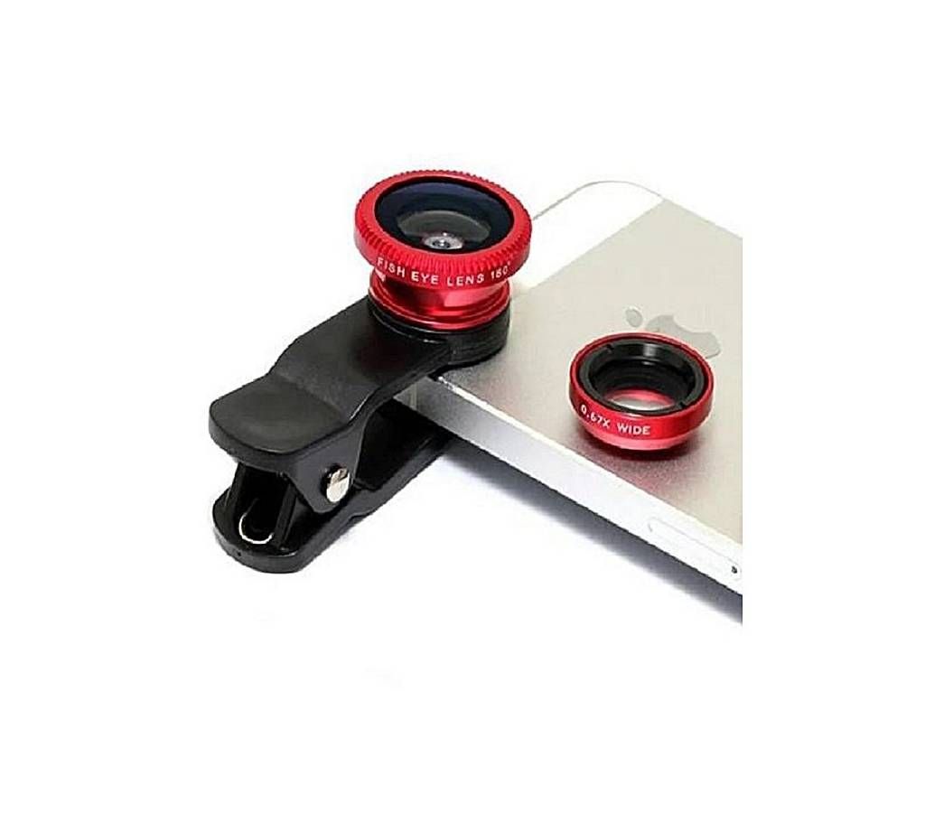 Max 3-in-1 Universal Clip on Smartphone Camera Lens + Universal Mobile Ring Stand Combo Offer