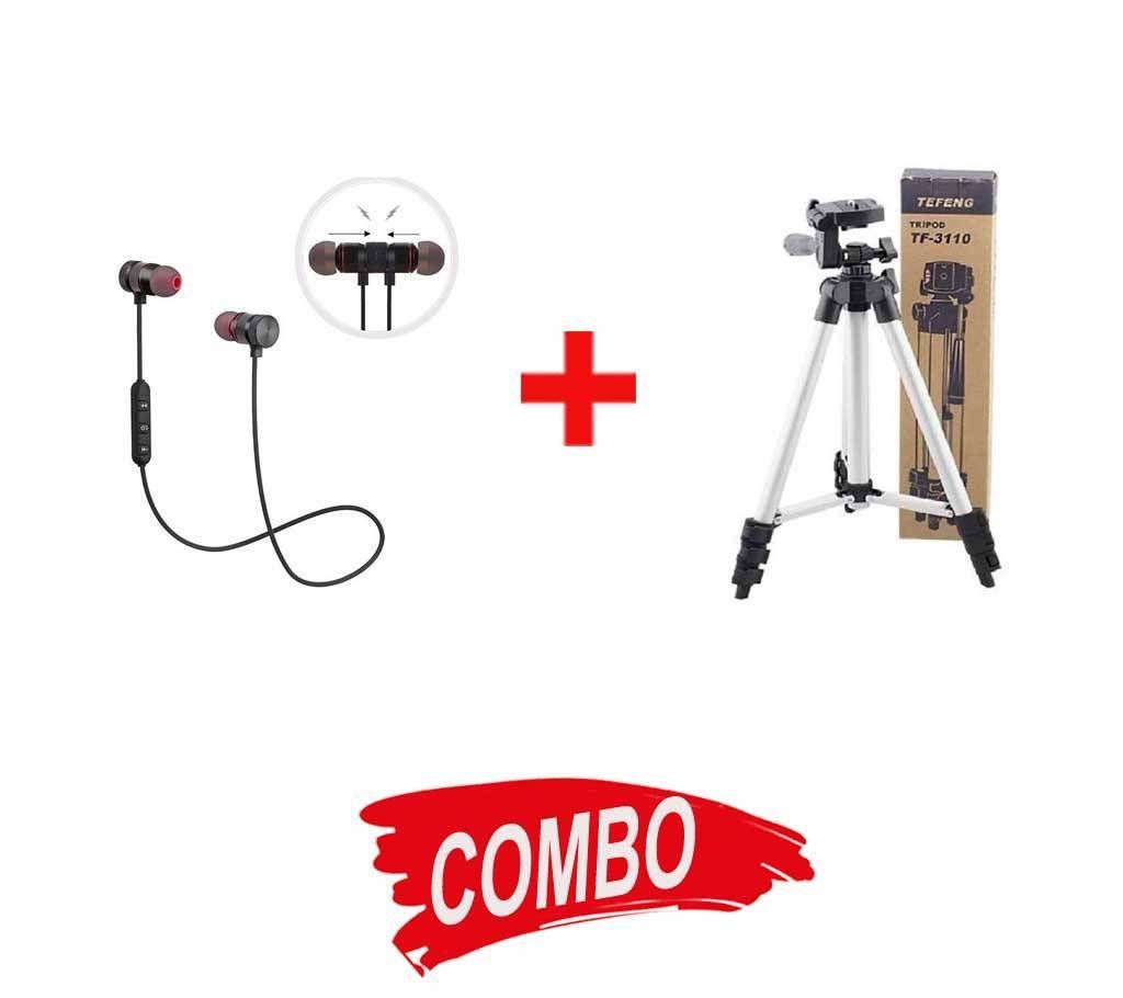 Tripod TF-3110 Stand+Sports Bluetooth Headphone Combo Offer