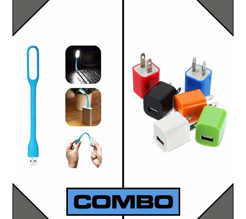 LED USB Lite + 5v Adapter Combo