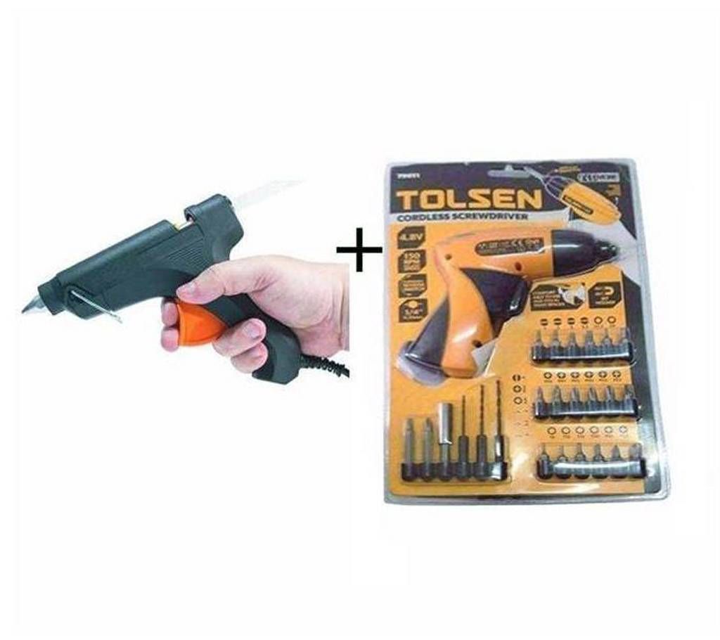 Combo Offer Electric Glue Gun and  Drill Machine