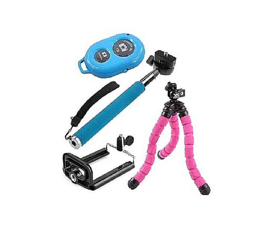 Combo of Flexible Tripod and Bluetooth Shutter Sel