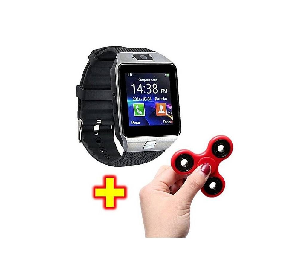 DZ09 Smart Watch SIM Supported and Fidget Spinner Combo 