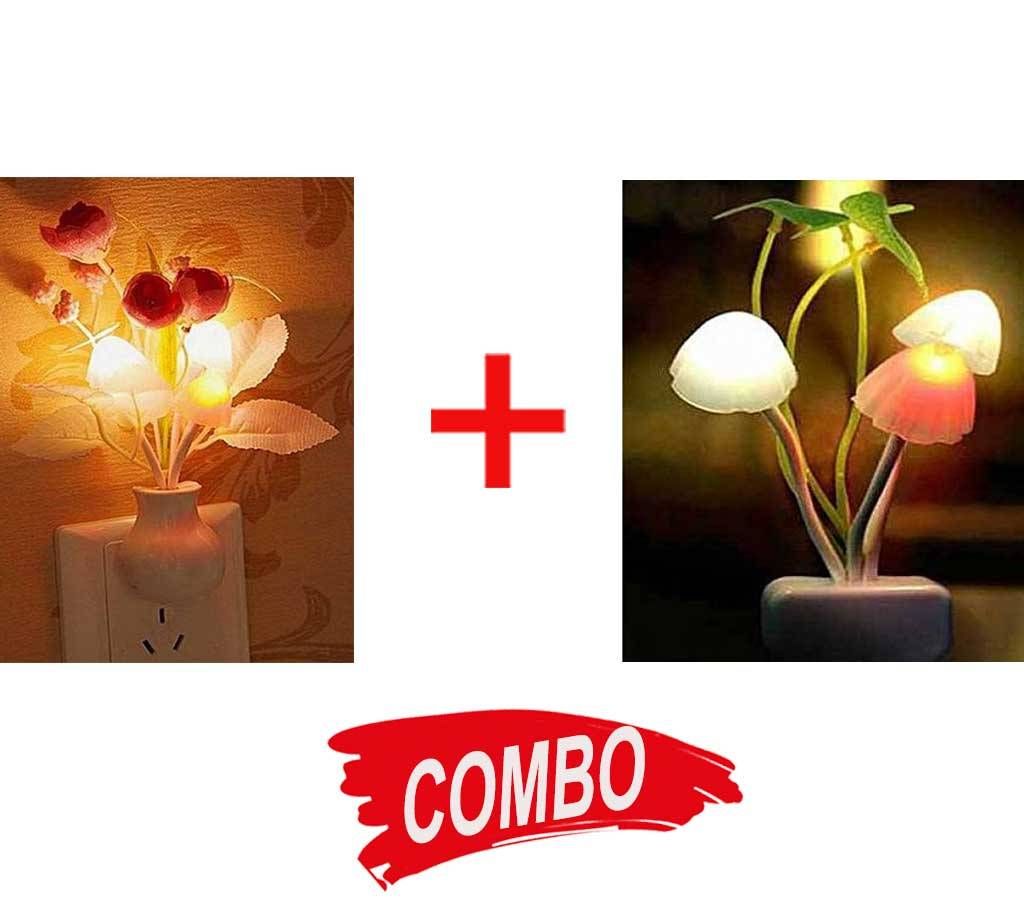 LED sensor Mushroom Night Light Lamp (2 Design) Combo Offer