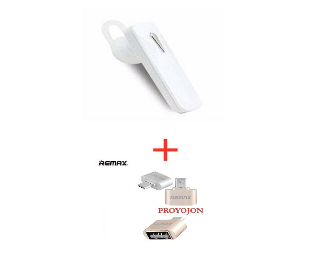 Bluetooth stereo headset(copy)+Remax OTG Converter Combo Offer
