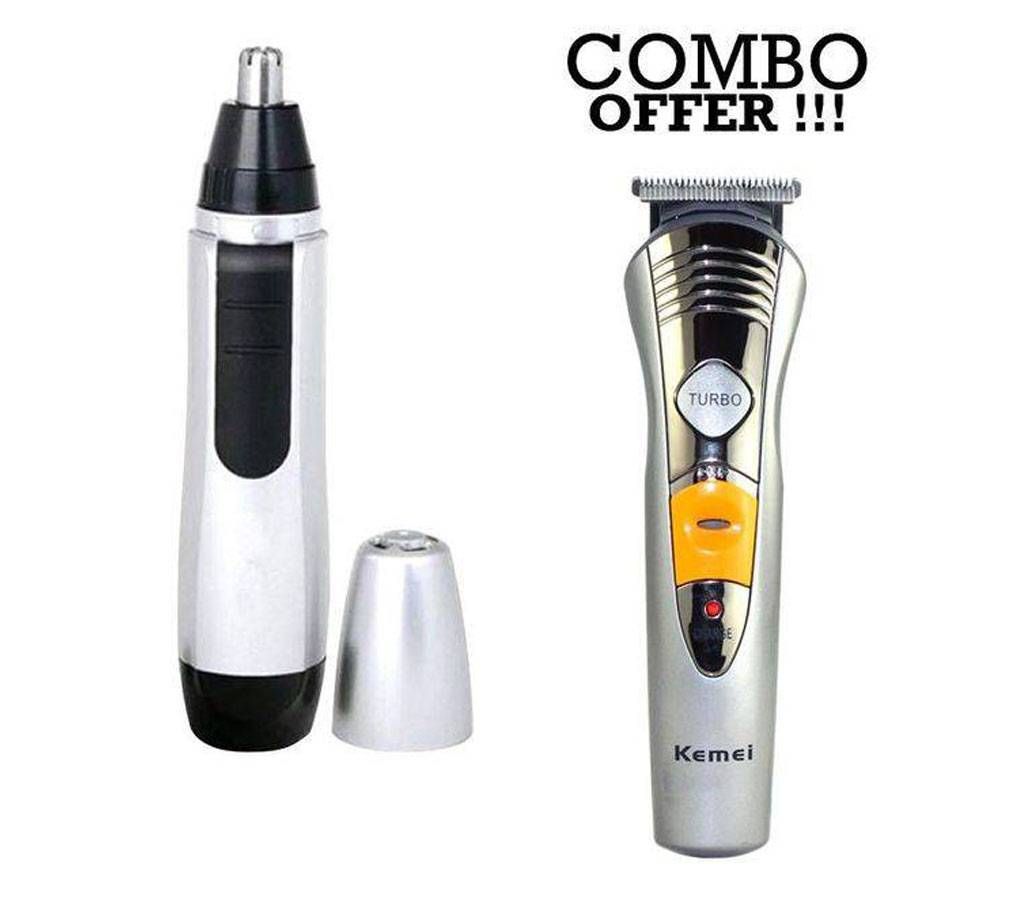 Kemei KM 580A 7in1 gents shaver+Nose hair trimmer combo offer 