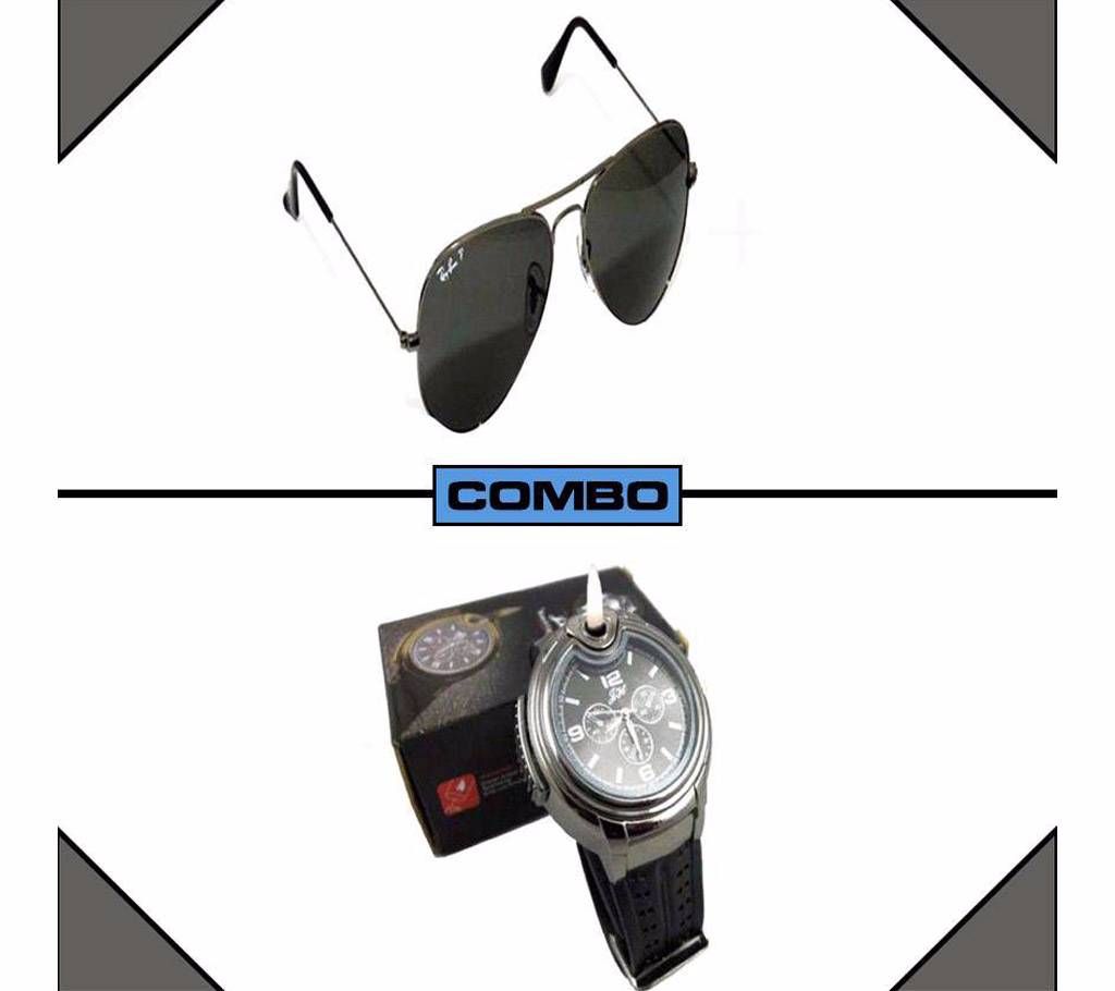 Combo Of Lighter Watch + RayBan Sunglasses (Copy)