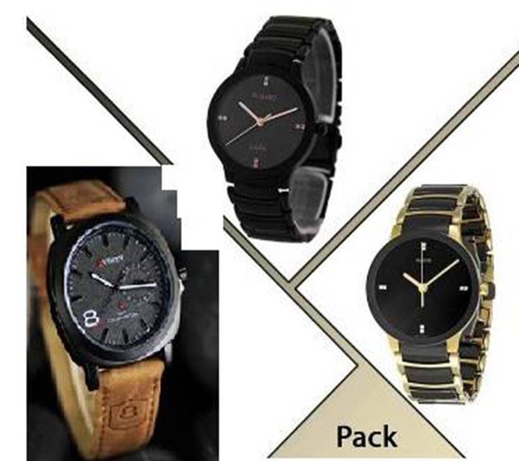 2 Pc Rado (copy)+Curren Gents Wrist Watch Combo Offer 
