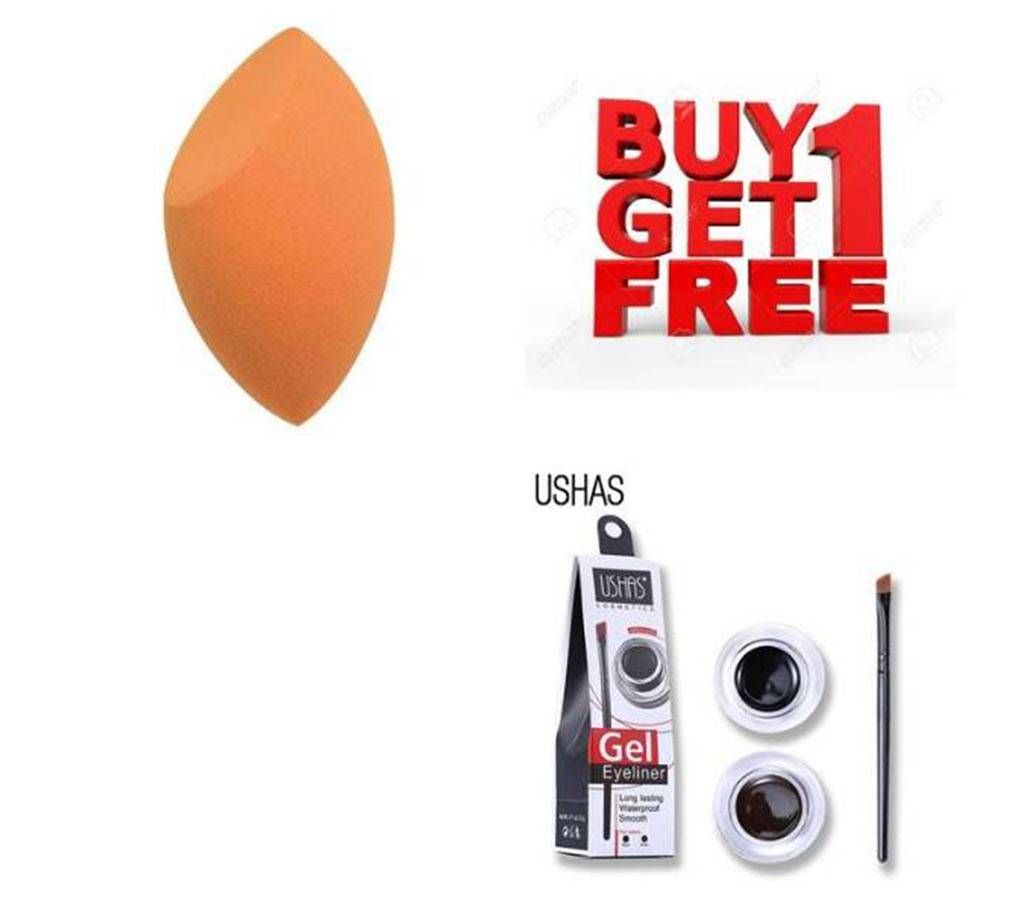 Buy One Eye Liner Gel & Get One Foundation Blender