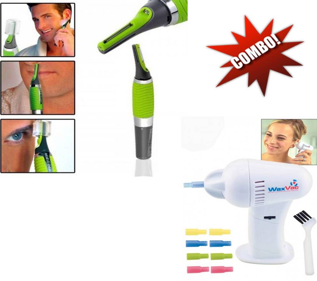 Micro Max Nose & Ear Trimmer+Wax Vac Ear Cleaner