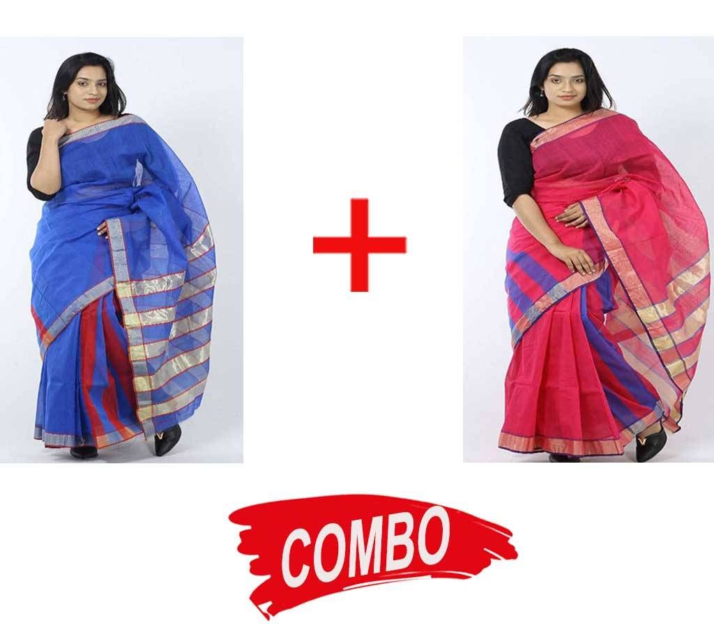 Half Silk Saree + Half Silk Saree Combo Offer