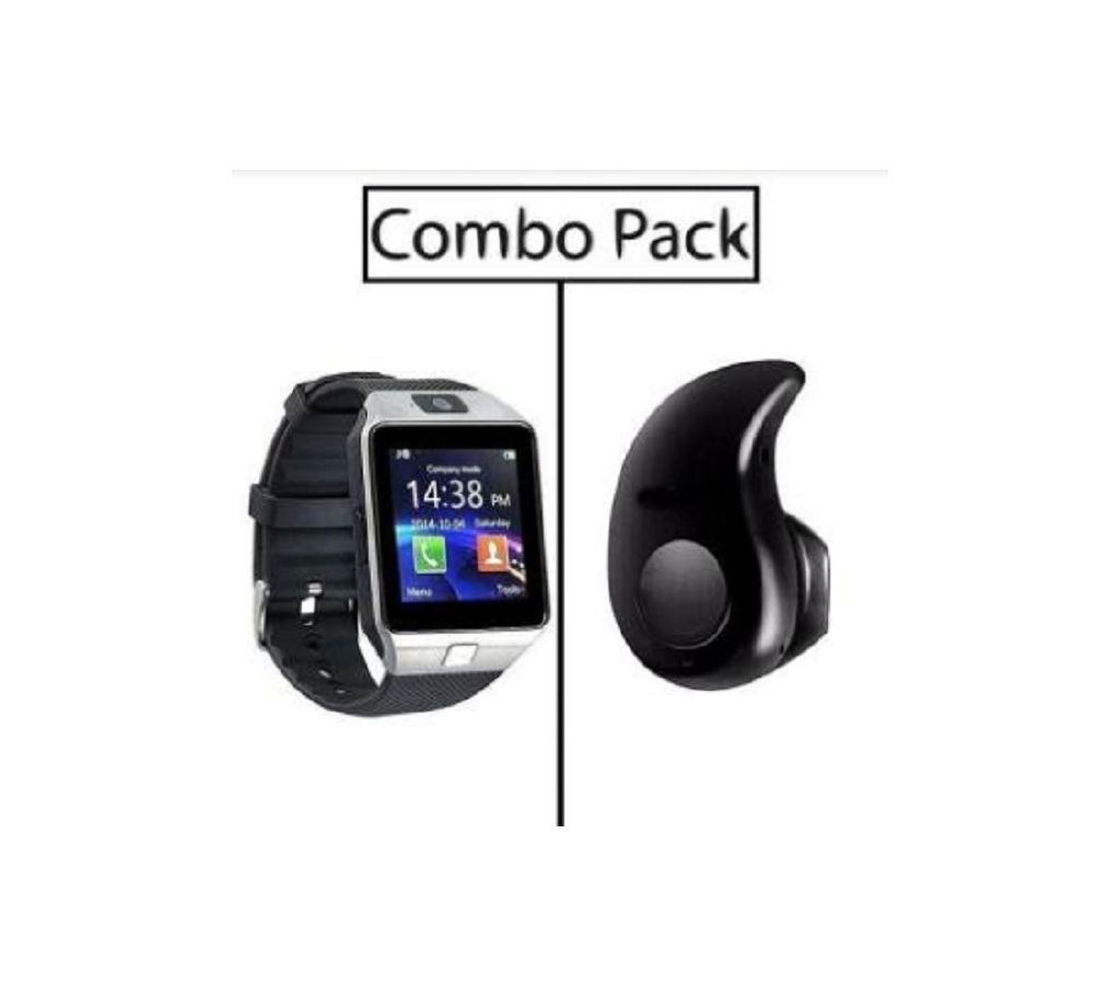 Combo of DZ09 Smart Watch and S530 Mini Bluetooth Earphone