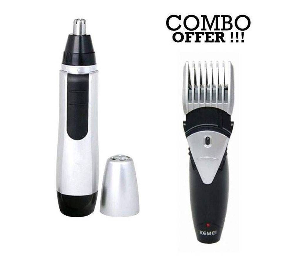 Kemei Km-3090 Trimmer+Nose Trimmer Combo offer