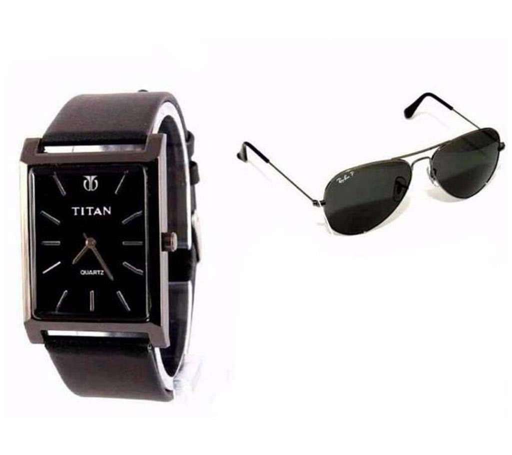 RAY sunglass copy and Titan wrist watch copy combo