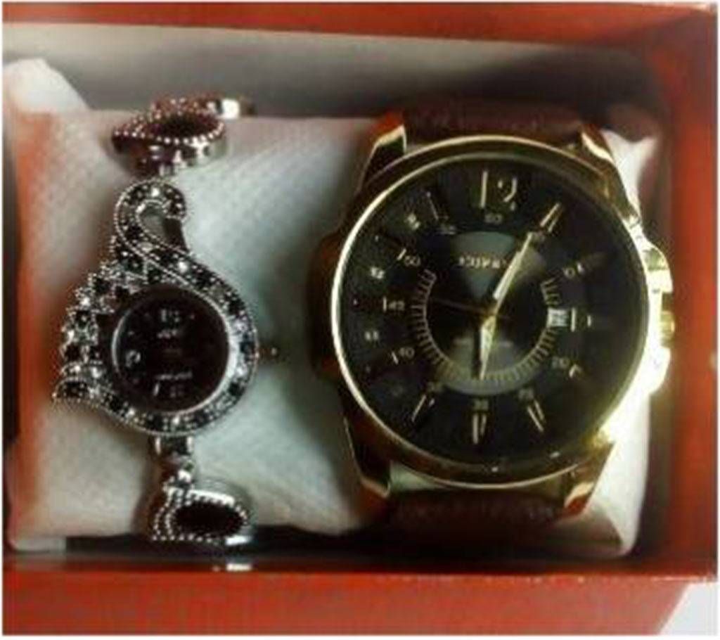 Peacock Ladies Watch+Curren Gents Watch Combo