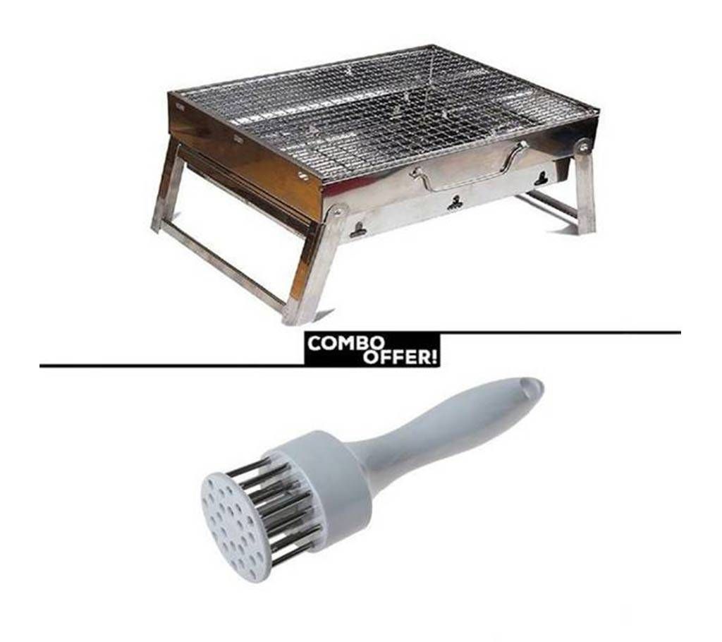  Combo of BBQ Grill Maker and Meat Tenderizer 