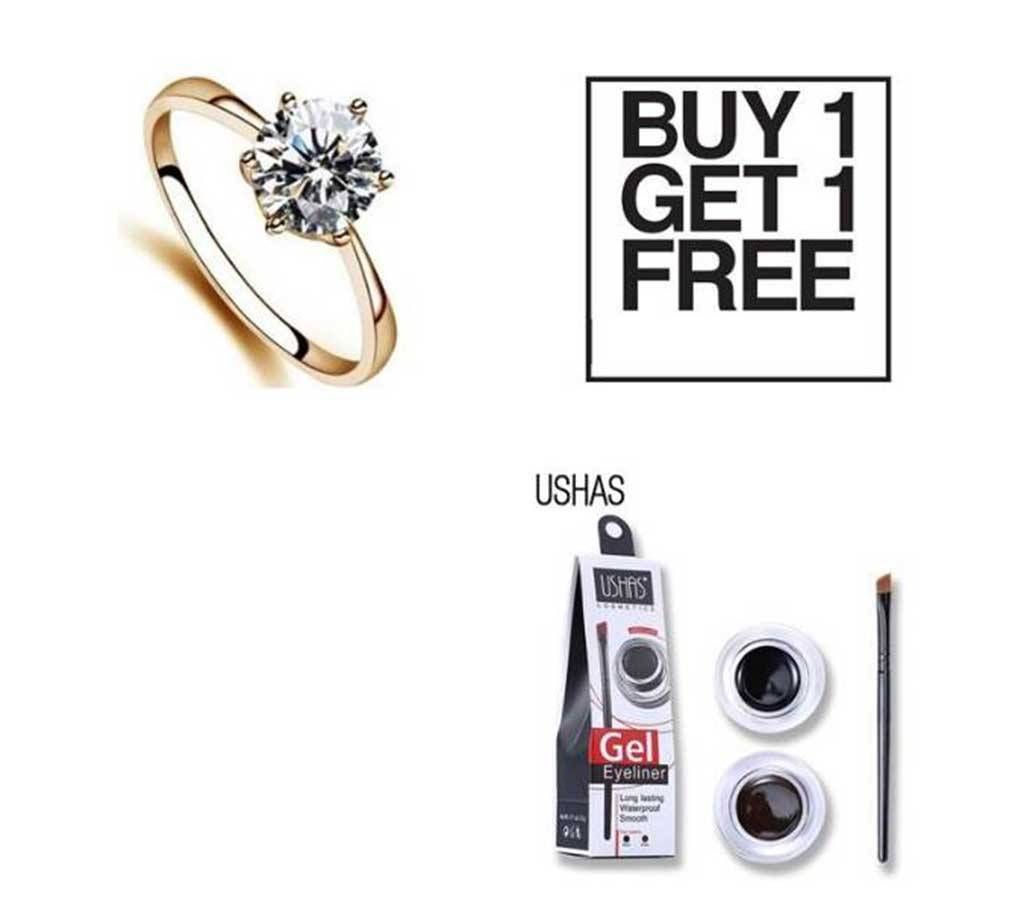 Buy One Eye Liner Gel & Get One Finger Ring Free