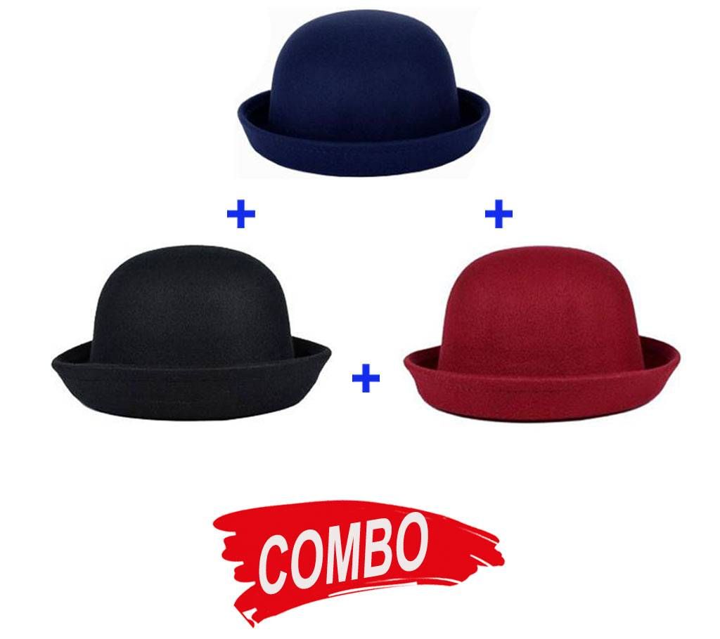 Dhomm Hat For Men Blue Combo of 3pcs 