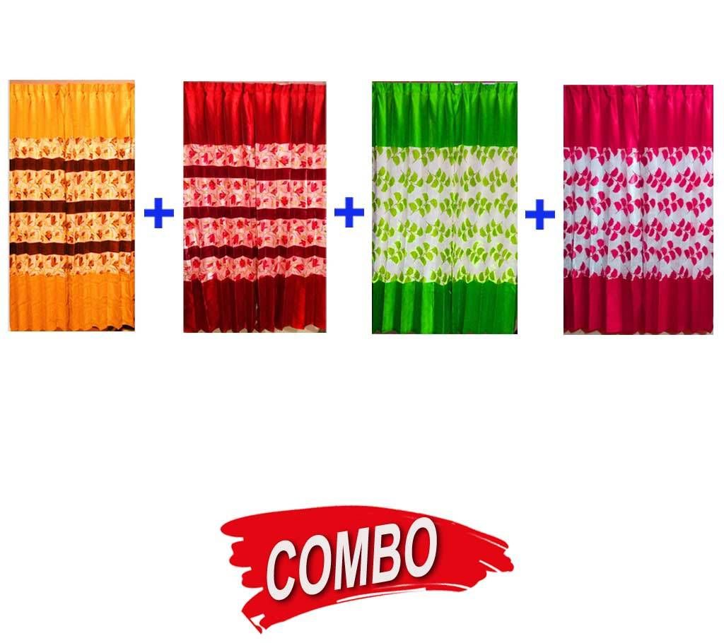Sartin Print Curtain 4 Color Combo Offer 