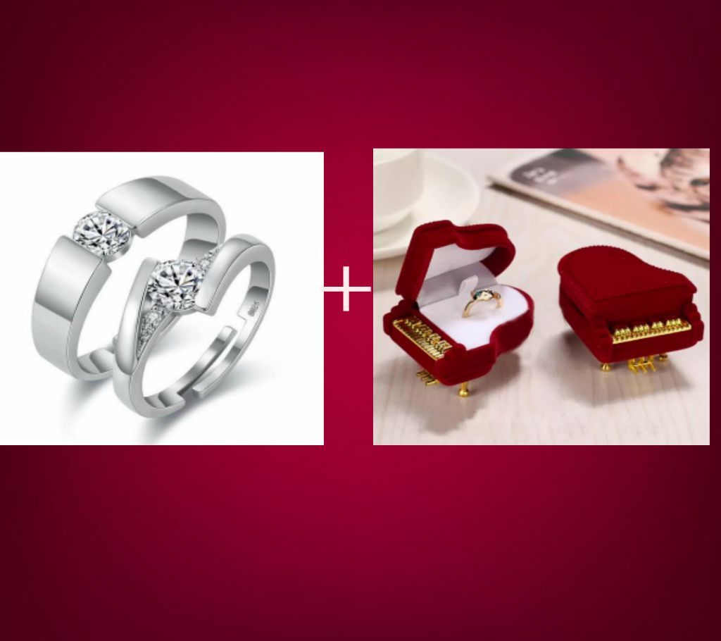 Couple Ring And Piano Ring Box  Combo Offer