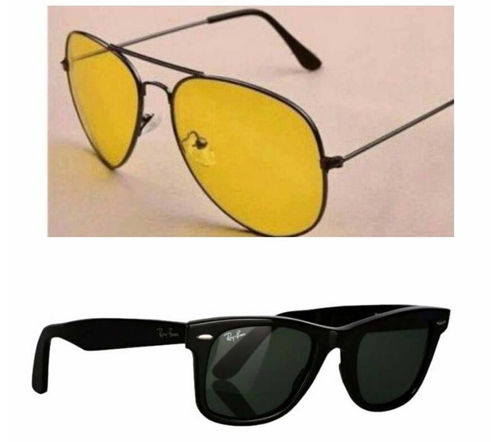 Night Vision sunglasses+ Ray Ban copy sunglasses combo 