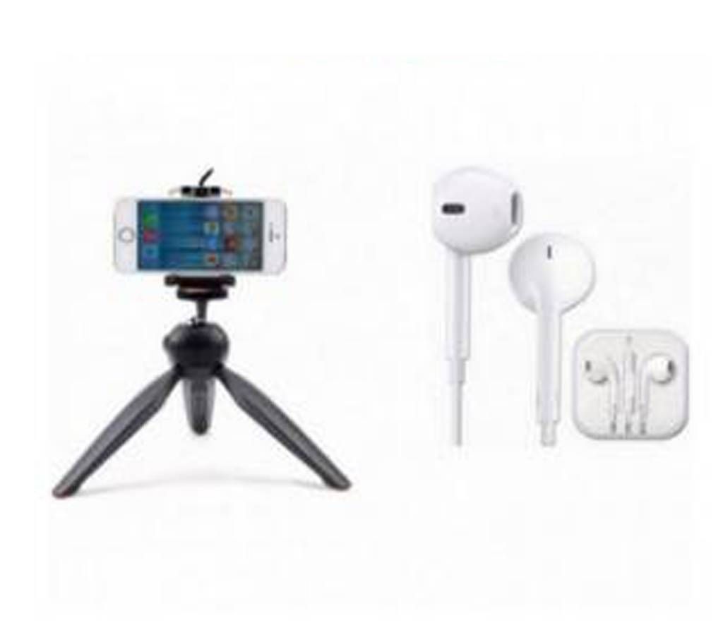 Yunteng 228 Mini Tripod with EAR PHONE-COMBO