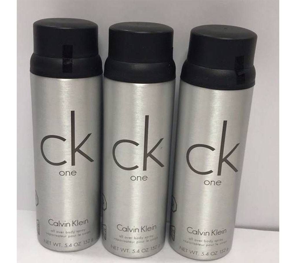 CK One Calvin Klein Body Spray - 152g (3Pieces)