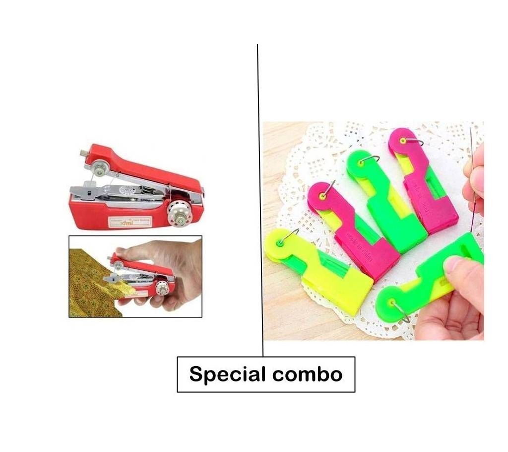Mini Handy Sewing Machine And Automatic needle twister Combo