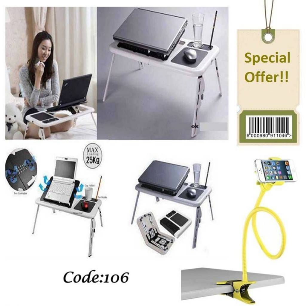 Combo Offer - Portable Laptop Table & Mobile Stand