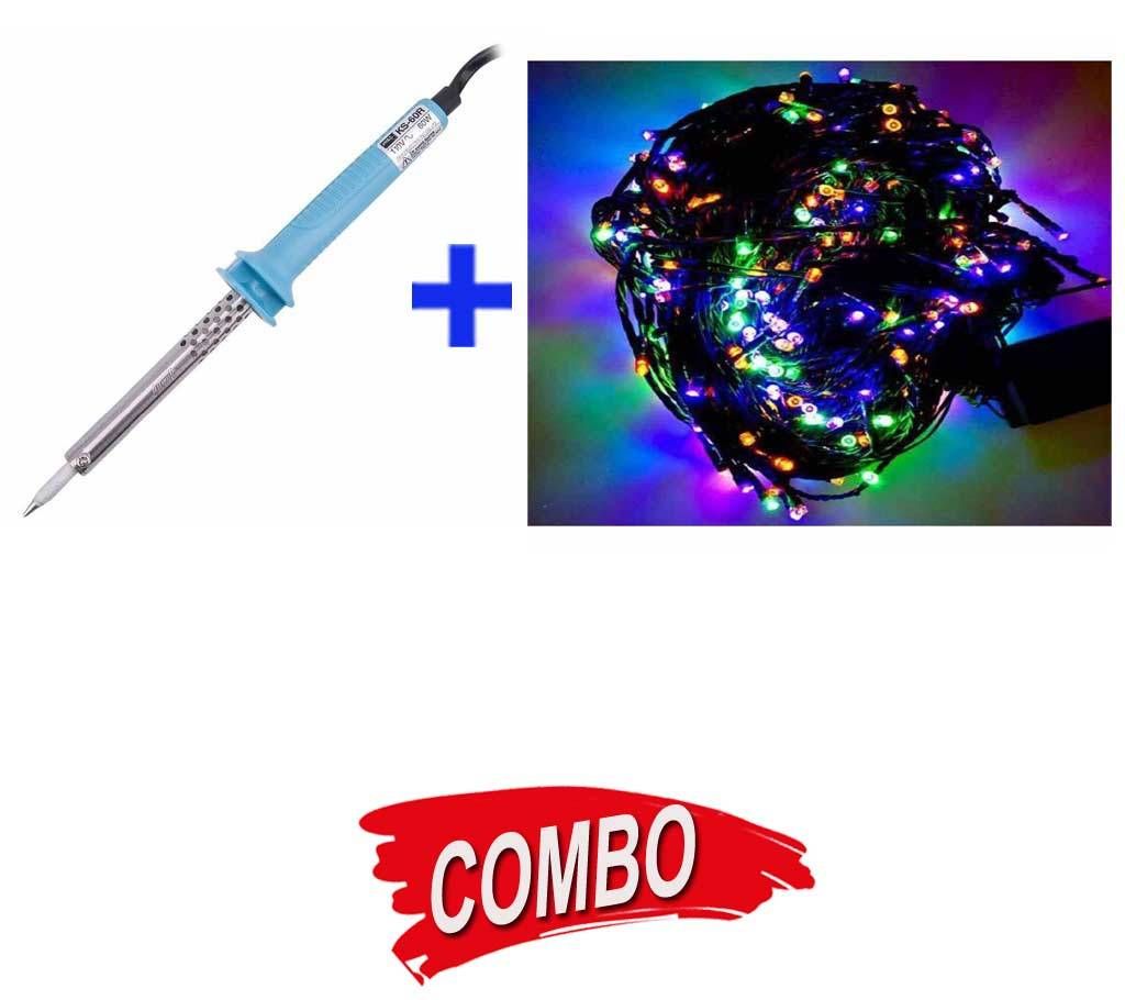 soldaring Iron 60W + MULTICOLOR LED FAIRY LIGHT - Combo Offer