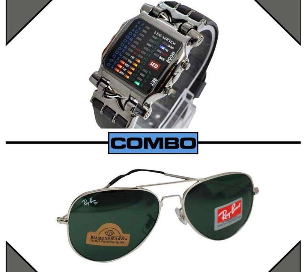 watch and sunglasses combo 