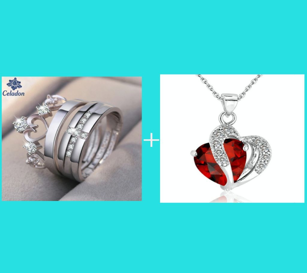 Couple Ring And Red Pendant