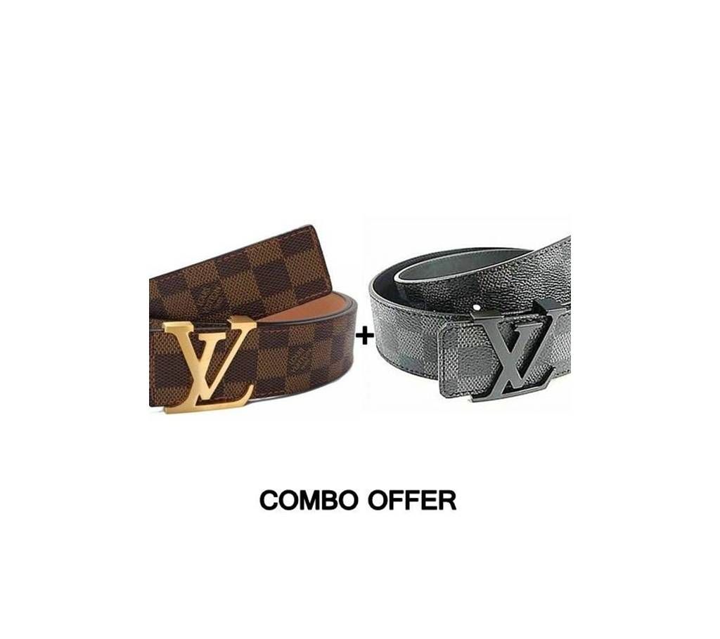 Louis Vuitton Damier Ebene Belt Combo