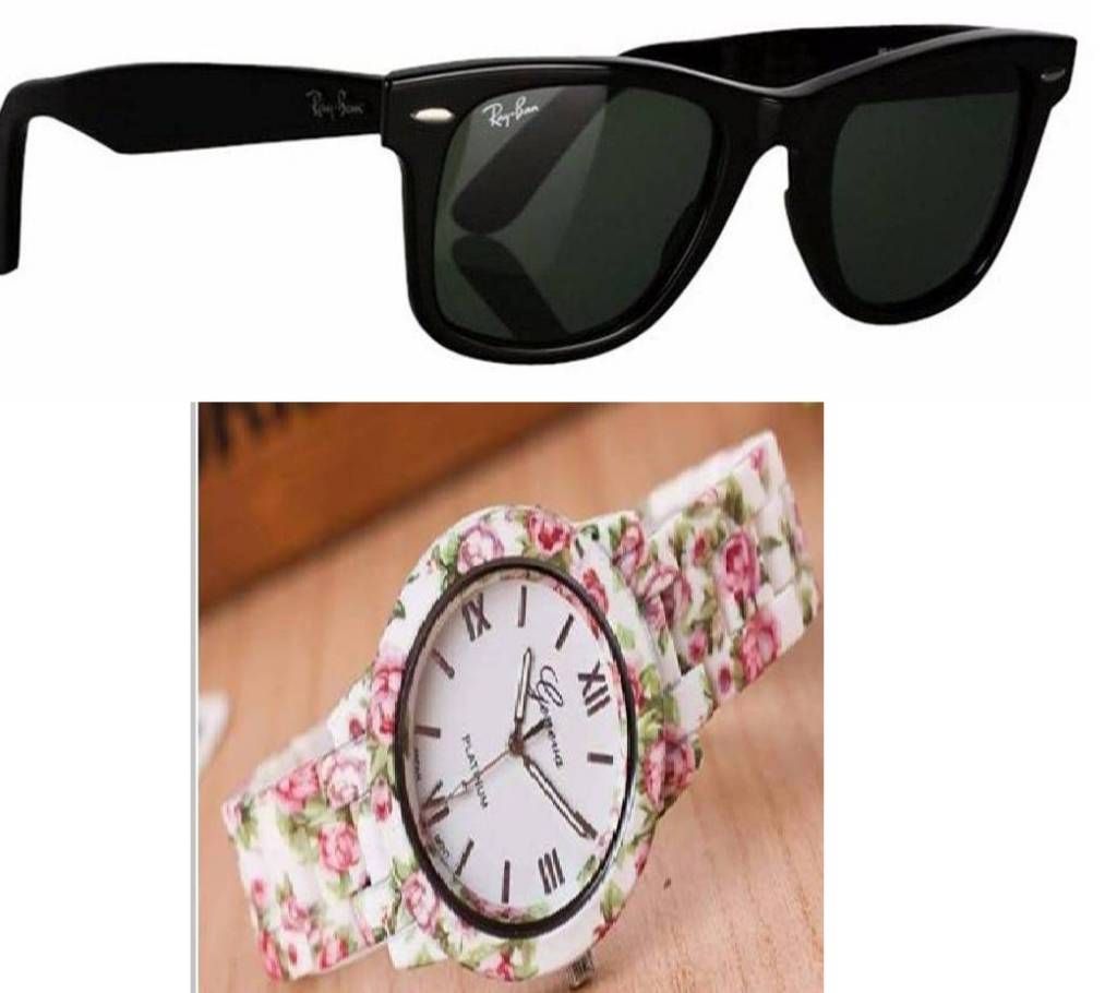 Ray Ban Wayfarer Menz Sunglasses - Copy + Floral Print Ladies Restow