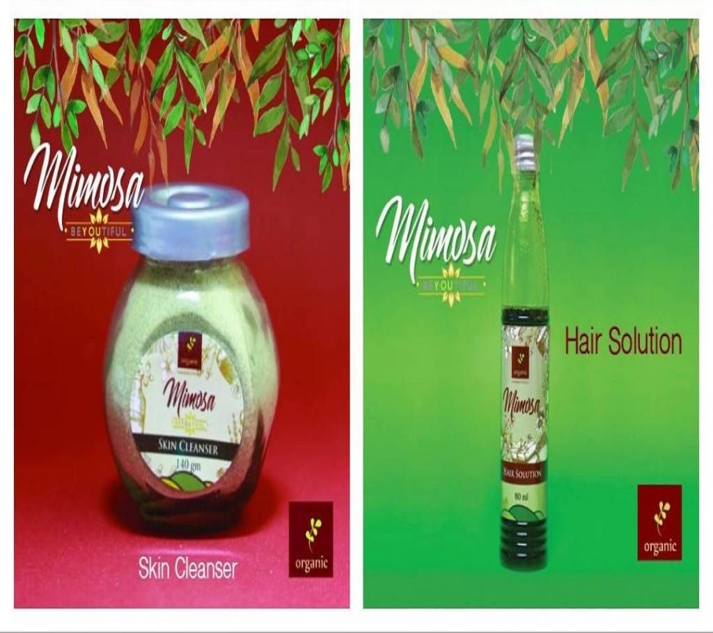 Mimosa Skin Cleanser And Mimosa Hair Solution Combo Offer 