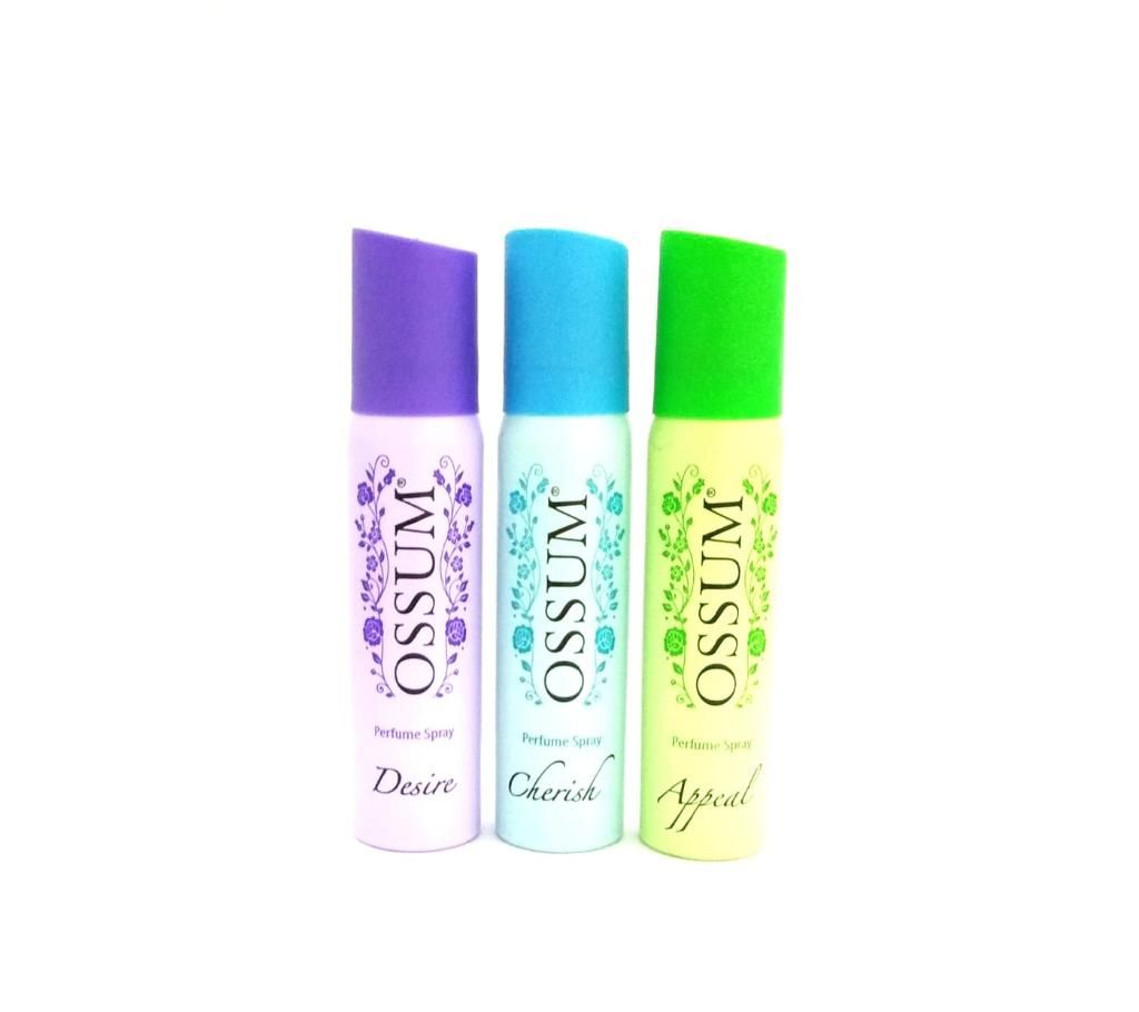Ossum (Desire,cherish & Appeall) 3pcs Ladies Deodorant Combo 