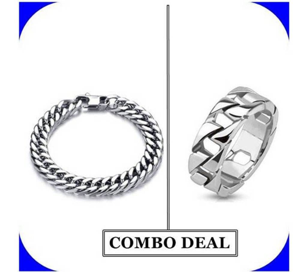 Combo of Finger Ring + Bracelet For Men